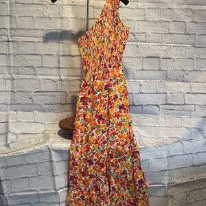 Floral One-Shoulder Dress